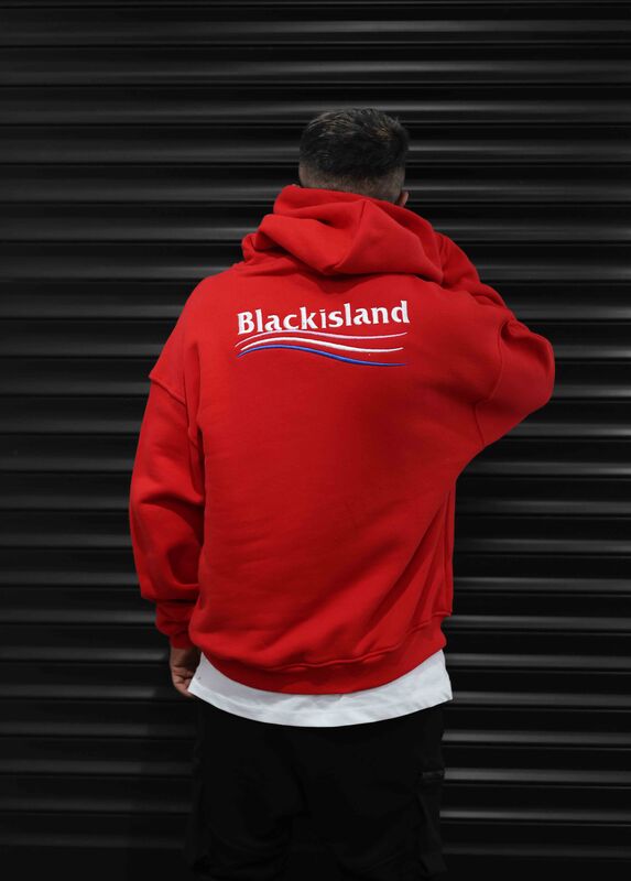 Black Island Zip Hoodie Red 1524 (4)