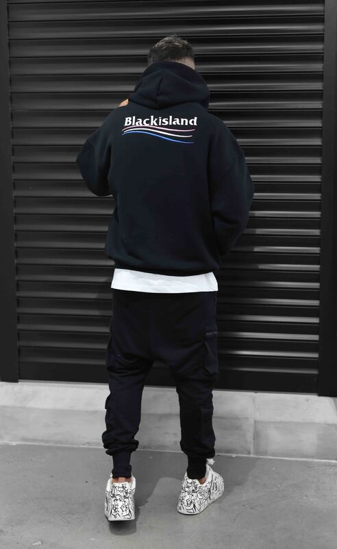 Black Island Zip Hoodie Black 1524