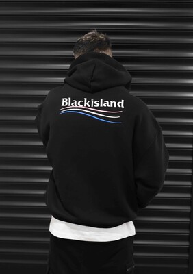 Black Island Zip Hoodie Black 1524 - Thumbnail