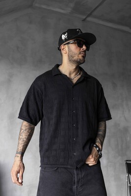 Black Island - BLACK POLO COLLAR KNITWEAR 2632 (1)