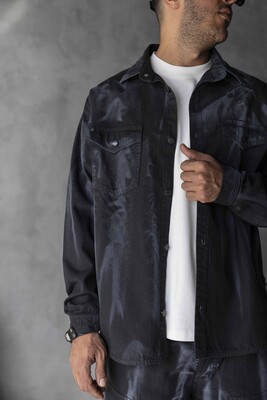 Black Shirt With Spray 17121 - Thumbnail (2)