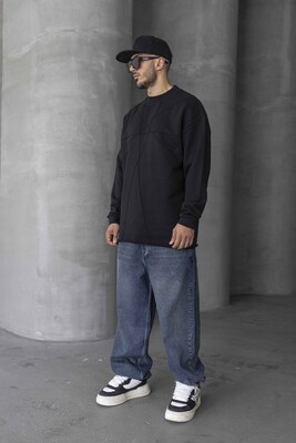 Black Sweatshirt 1645 - Thumbnail (2)