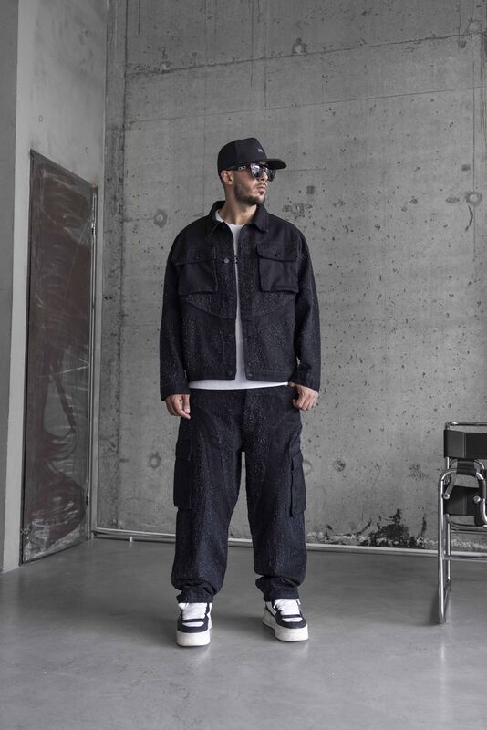 ジャケットその他 DIMITRI BLACK Heavy Cotton French Work Jacket Charcoal Grey 18OZ Destroyed Double Pocket Jacket - Premium Fit | Shop Now