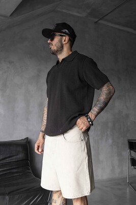 BLACKY POLO COLLAR KNITWEAR 2624 - Thumbnail (2)