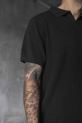 BLACKY POLO COLLAR KNITWEAR 2624 - Thumbnail (3)