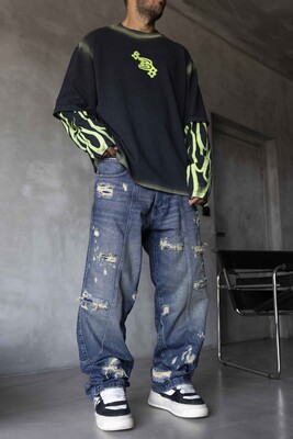 Black Island - Blue Baggy Jeans 17278 (1)