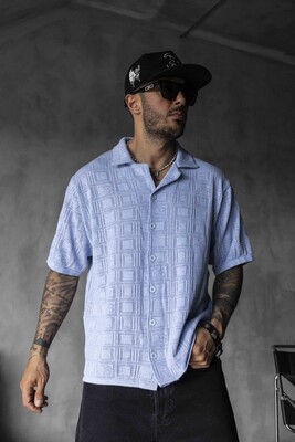 Black Island - BLUE POLO COLLAR KNITWEAR 2632 (1)