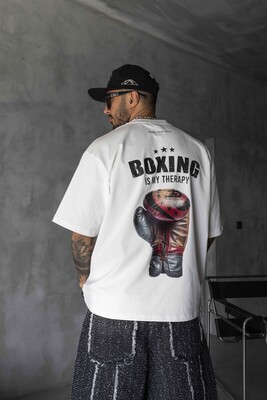 Black Island - Boxing Printed White T-shirt 1895 (1)
