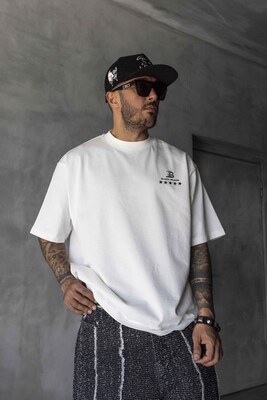 Boxing Printed White T-shirt 1895 - Thumbnail (2)