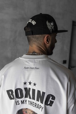 Boxing Printed White T-shirt 1895 - Thumbnail (4)