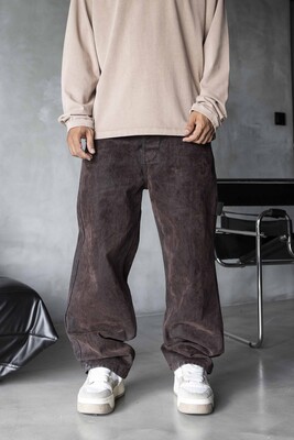Black Island - Brown Baggie Denim Jeans 17008