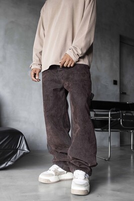 Black Island - Brown Baggie Denim Jeans 17008 (1)