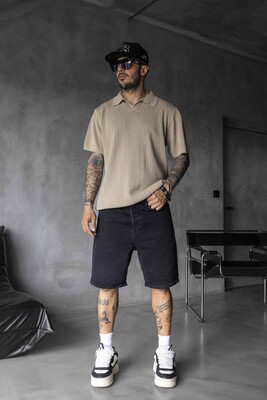 Black Island - BROWN POLO COLLAR KNITWEAR 2624