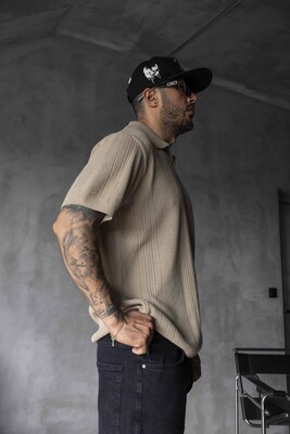 BROWN POLO COLLAR KNITWEAR 2624 - Thumbnail (2)
