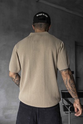 BROWN POLO COLLAR KNITWEAR 2624 - Thumbnail (3)