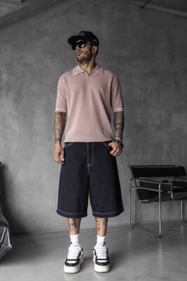 Black Island - BROWN POLO COLLAR KNITWEAR KRN1003