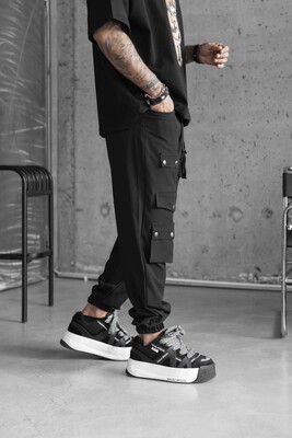 Combat Jogger Pants Black 16174 - Thumbnail