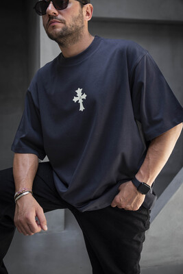 Cross Printed Antra T-shirt 1889 - Thumbnail (2)