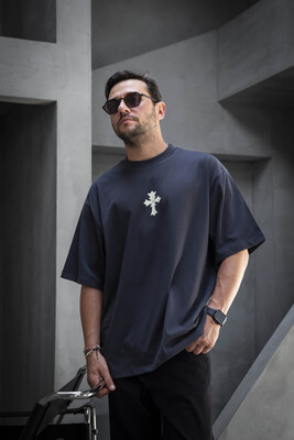 Cross Printed Antra T-shirt 1889 - Thumbnail (3)