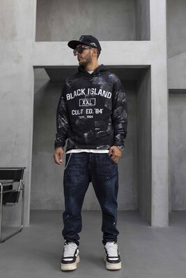 Black Island - Cult Ed. 84 Printed Black Hoodie 1459