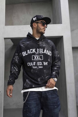 Black Island - Cult Ed. 84 Printed Black Hoodie 1459 (1)