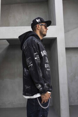 Cult Ed. 84 Printed Black Hoodie 1459 - Thumbnail (2)
