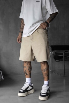 Black Island - Denim Short Beige 17199 (1)