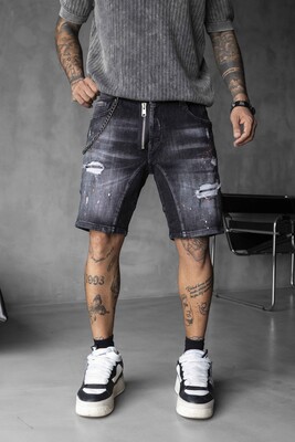 Black Island - Denim Short Black 16325