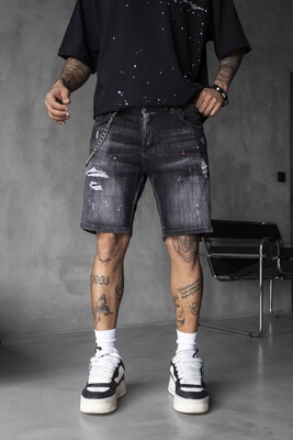 Black Island - DENIM SHORT BLACK 16310