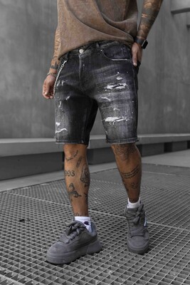 DENIM SHORT BLACK 16791 - Thumbnail (3)