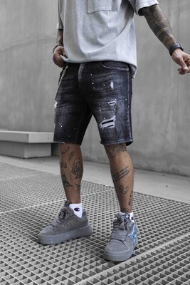 DENIM SHORT BLACK 16789 - Thumbnail (2)