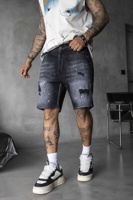 Black Island - Denim Short Black 17203 (1)
