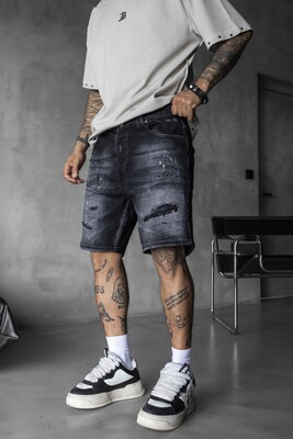 Black Island - Denim Short Black 17205 (1)