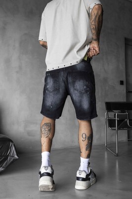 Denim Short Black 17205 - Thumbnail (2)