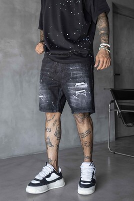 Black Island - Denim Short Black 17228 (1)