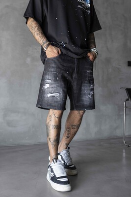 Denim Short Black 17228 - Thumbnail (2)
