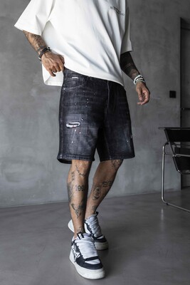 Denim Short Black 17229 - Thumbnail (3)