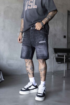 Black Island - Denim Short Black 17230 (1)