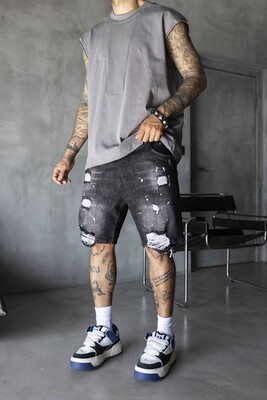 Black Island - Denim Short Black 17231 (1)