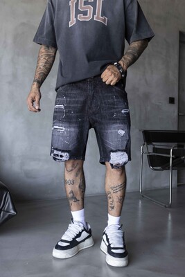 Black Island - Denim Short Black 17232 (1)