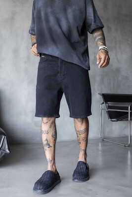 Denim Short Black 17264 - Thumbnail (2)