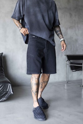 Black Island - Denim Short Black 17264 (1)