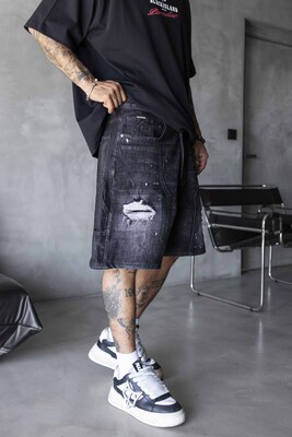 Denim Short Black 17265 - Thumbnail (2)