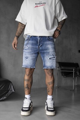 Black Island - DENIM SHORT BLUE 16235