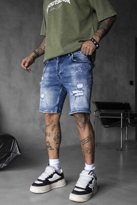 Black Island - DENIM SHORT BLUE 16256 (1)