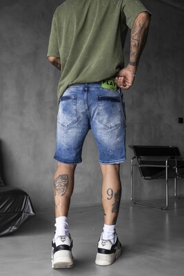 DENIM SHORT BLUE 16256 - Thumbnail (2)