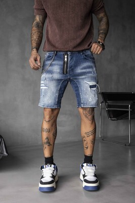 Black Island - DENIM SHORT BLUE 16336
