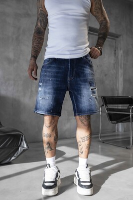 Black Island - Denim Short Blue 17222