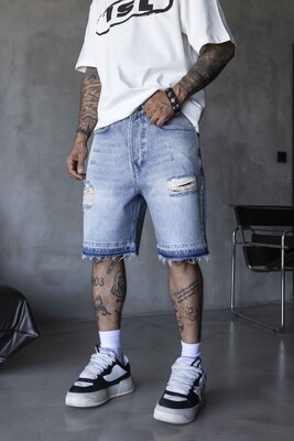 Black Island - Denim Short Blue 17241 (1)