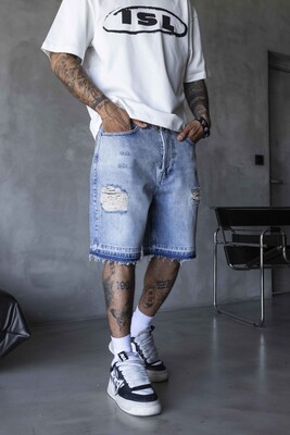 Denim Short Blue 17241 - Thumbnail (3)